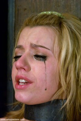 Picture tagged with: American, Blonde, Eyes, Lexi Belle, Whipped Ass, Bondage, Close-up, Face
