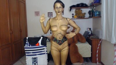 Photo catégorisée avec : Brunette, Body painting, Camgirl, GweenBlack, nood.tv